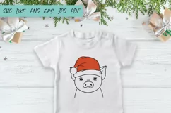 Christmas Svg | Pig Santa Claus Svg | Pig Svg Product Image 3