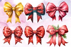 Christmas Tie Bow Sublimation Clipart, Christmas Tie Bow Product Image 3