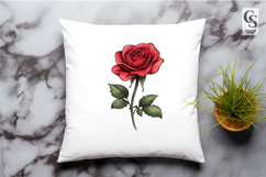 Red Rose Floral Clipart Sublimation PNG Product Image 3