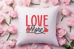 Love more worry less SVG, Valentine's Day SVG Product Image 2