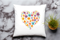 Floral Heart PNG Colorful Flower PNG Product Image 2
