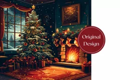Christmas Tree Tumbler Wrap, Cozy Winter Tumbler Design Product Image 2