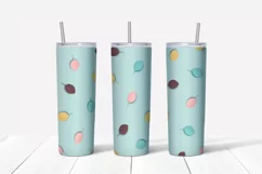 Flowers sublimation design. Skinny tumbler wrap design. Product Image 5