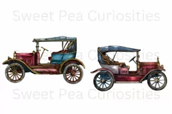 Cars, Elements, Clipart, Ephemera, PNG, Junk journal, Art Product Image 2