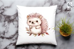 Cute Fairy Hedgehog Watercolor Clipart Sublimation PNG Product Image 2