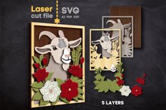 Goat Frame SVG laser cut file for Glowforge Product Image 2