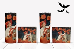 Vintage Halloween Tumbler Wrap Design, Halloween PNG Product Image 2