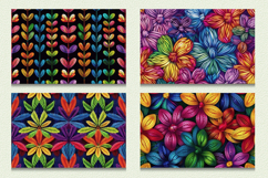 Rainbow Knitted Flowers Cutting Boards sublimation Product Image 2
