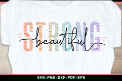 Strong beautiful, Funny Motivational quotes SVG PNG T shirt Product Image 2