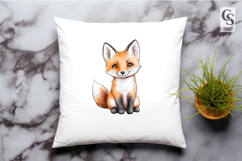 Cute Baby Fox Watercolor Clipart Sublimation PNG Product Image 2