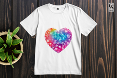 Rainbow Crystal Heart Clipart Sublimation PNG Product Image 2