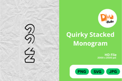 Quirky Stacked Monogram Product Image 1