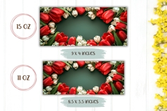 Spring Flowers Mug Wrap, Floral Mug, Colorful Tulips PNG Product Image 2