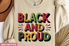 BLACK AND PROUD PNG, Black History Month Sublimation PNG Product Image 2