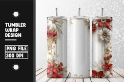 3d flower frame Tumbler Wrap | Sublimation | 20 oz Skinny Product Image 1