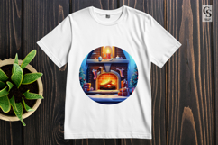 Cozy Fireplace Interior Clipart Sublimation PNG Product Image 2