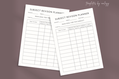 Subject Revision Planner Template | Editable Canva Study Product Image 2