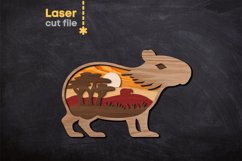 Capybara SVG Laser cut file for Glowforge Product Image 2