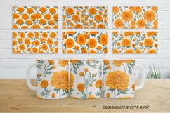 Mug sublimation design with Marigold Flowers Product Image 3