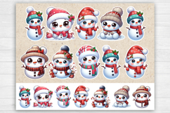 Christmas. Print & Cut Stickers PNG / Christmas Snowman Product Image 2