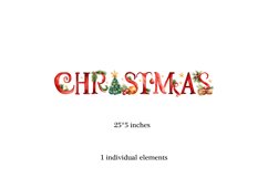 Watercolor inscriptions Christmas PNG Product Image 2