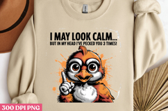 I MAY LOOK CALM... BUT IN MY HEAD PNG Product Image 2