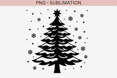 Christmas tree silhouette png design for T-shirts Product Image 2