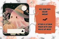 Glitter Ghost Money Card Printable, Kids Money Card Design Product Image 2