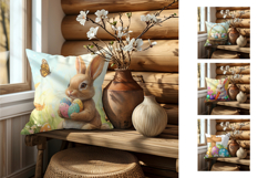 Cartoon Easter Pillow Designs, Spring Pillow PNG Product Image 2