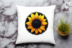 Sunflower Mandala Floral Art Clipart Sublimation PNG Product Image 2