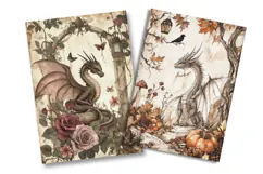 Mystical Dragon Junk Journal Pages Product Image 2