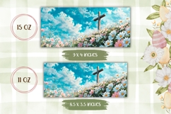 Christian Cross Mug Wrap, Religious Mug Sublimation Design Product Image 2