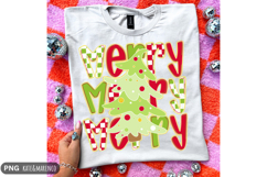 Merry And Bright PNG | Preppy Pink Christmas Sublimation Product Image 1