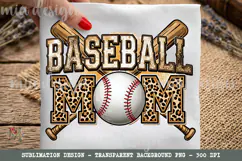 Baseball Mom PNG, Leopard Sports Game Day Sublimation Product Image 3
