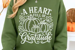 A Heart Full Of Gratitude Svg, Christian Thanksgiving Svg. Product Image 3