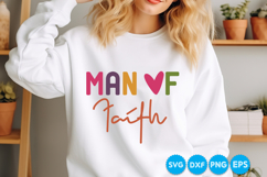 Man Of Faith quotes Christian SVG Design Product Image 3
