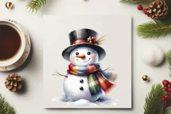 Snow man clip art, Christmas PNG sublimation Product Image 2