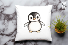 Cute Baby Penguin Watercolor Clipart Sublimation PNG Product Image 2