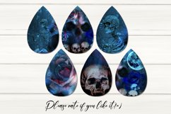 Gothic skull design | Sublimation Teardrop Earring bundle Product Image 2