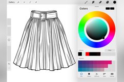 100 Procreate Skirts Stamp Brushes Product Image 5