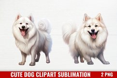 Cute Dog Watercolor Clipart, Dog watercolor Clipart Product Image 1