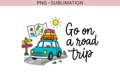 Go on a Road Trip PNG, Cute Summer Road Trip Clipart, Travel Product Image 2