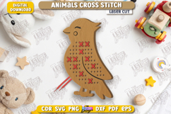 Animals Cross Stitch Laser Cut Bundle, Montessori Lacing SVG Product Image 4