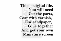 Dressing screen dollhouse miniature furniture partition Product Image 2