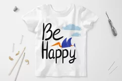 Be happy Dinosaur SVG. Kids Sublimation PNG Product Image 3