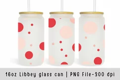 Christmas Polka dots 16oz Libbey Glass Can Tumbler Product Image 1