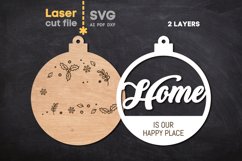 Home Christmas Tree Toy SVG laser cut file for Glowforge Product Image 3