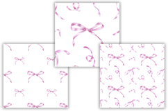 Bows Ribbon Watercolor Patterns Seamless Product Image 2