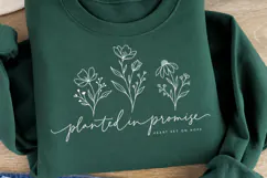 Rooted in Grace Floral Christian PNG, Faith Hope Bloom Chris Product Image 2