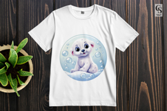 Cute Polar Baby Animal Clipart Sublimation PNG Product Image 2